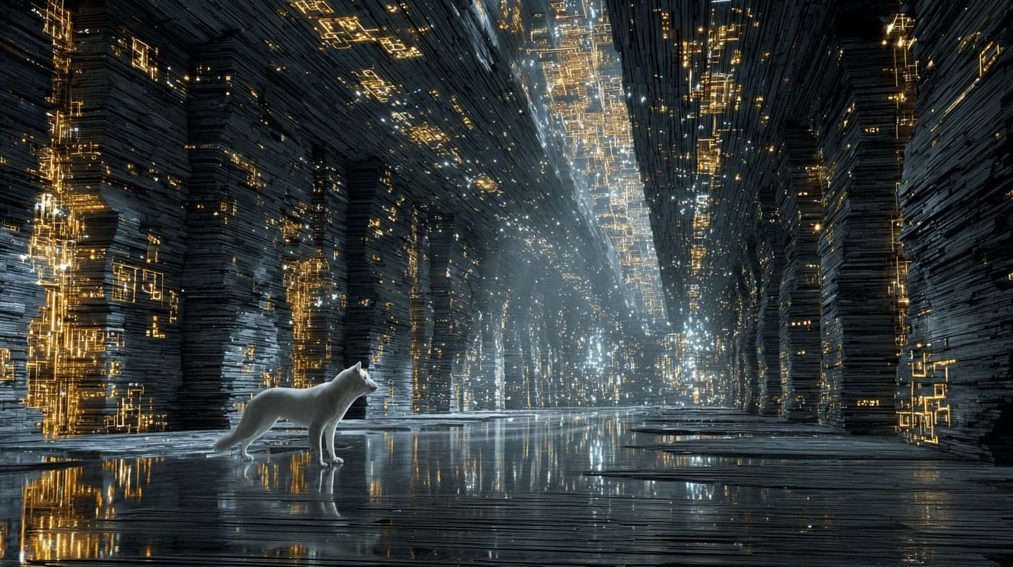 Vnútro Superbrainu — nekonečné neurálne chodby s katalogizovanými myšlienkami